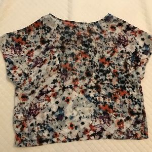Short sleeve multicolored blouse